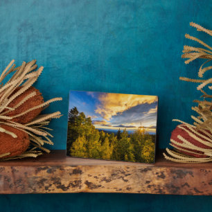 Santa Fe National Forest at Sunset in Autumn Plaque