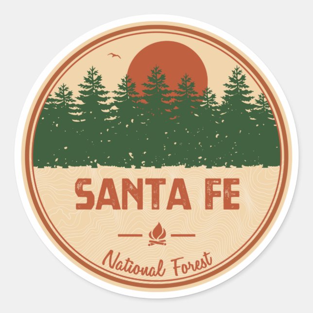 Santa Fe National Forest Classic Round Sticker (Front)