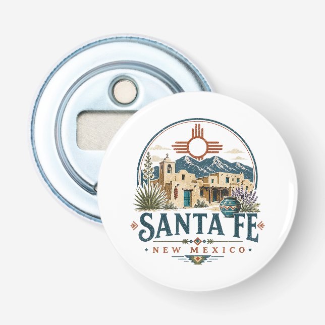 Santa Fe New Mexico Adobe Architecture Southwest Bottle Opener (Front)
