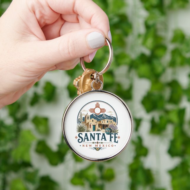 Santa Fe New Mexico Adobe Architecture Southwest Key Ring (Hand)