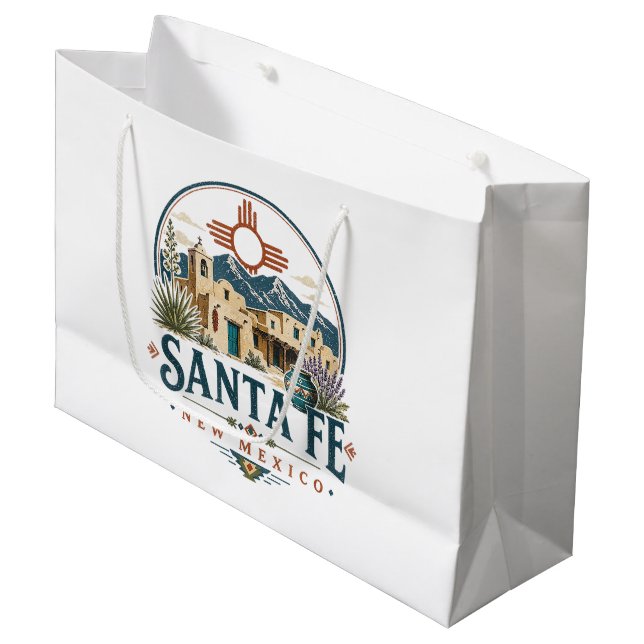 Santa Fe New Mexico Adobe Architecture Southwest Large Gift Bag (Front Angled)