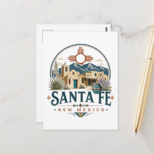Santa Fe New Mexico Adobe Architecture Southwest Postcard