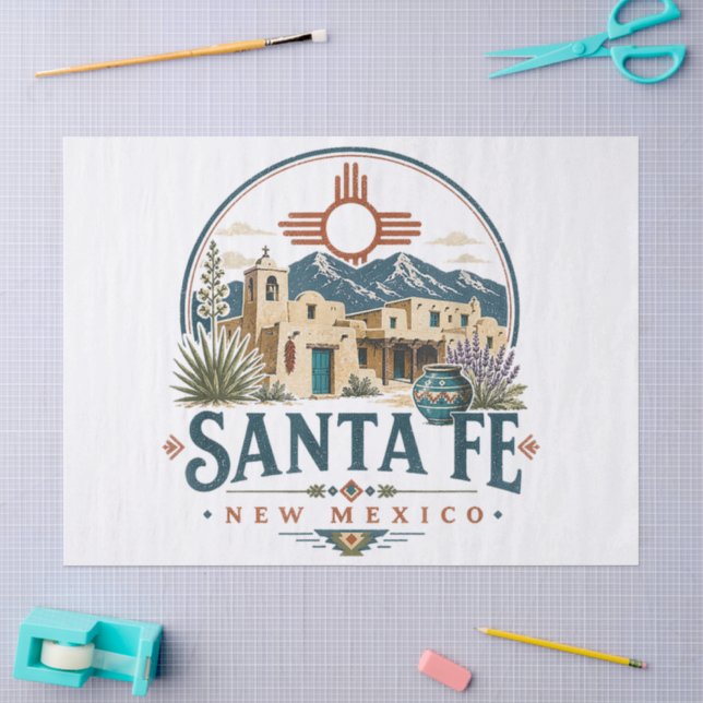 Santa Fe New Mexico Adobe Architecture Southwest Tissue Paper (Craft)