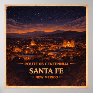 Santa Fe New Mexico Centennial Poster