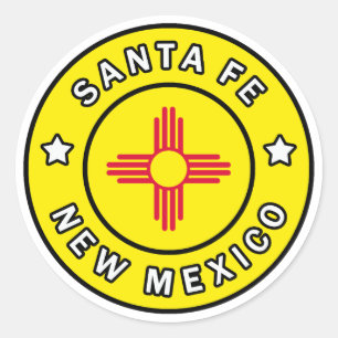 Santa Fe New Mexico Classic Round Sticker