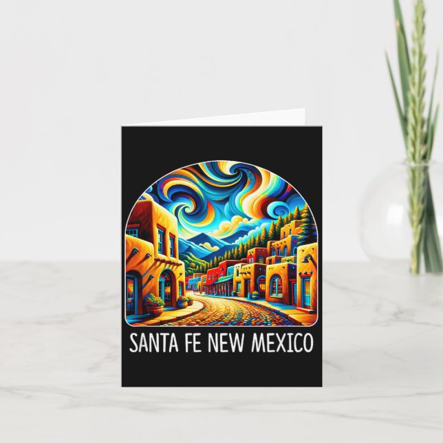 Santa Fe New Mexico - Expressionism Art -  Card (Front)