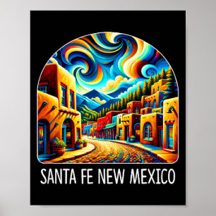 Santa Fe New Mexico - Expressionism Art -  Poster