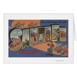 Santa Fe, New Mexico - Large Letter Scenes