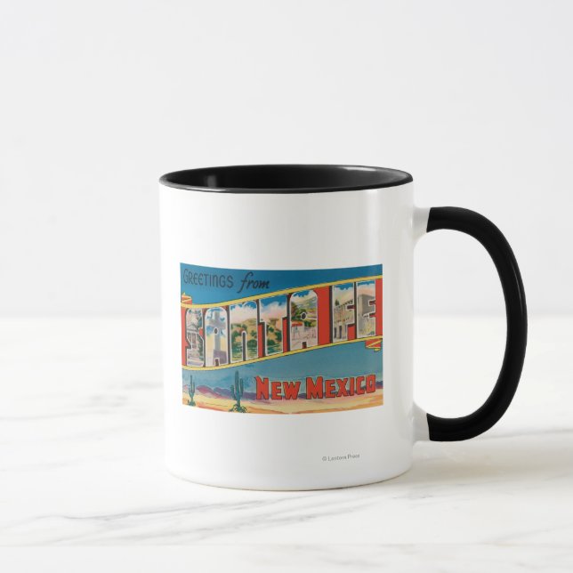 Santa Fe, New Mexico - Large Letter Scenes 2 Mug (Right)