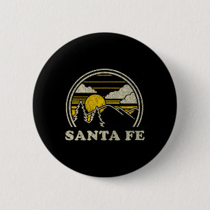 Santa Fe New Mexico Nm T Shirt Vintage Hiking Moun 6 Cm Round Badge