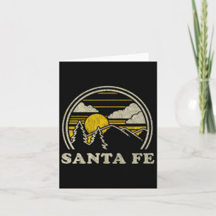 Santa Fe New Mexico Nm T Shirt Vintage Hiking Moun Card