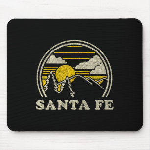 Santa Fe New Mexico Nm T Shirt Vintage Hiking Moun Mouse Pad