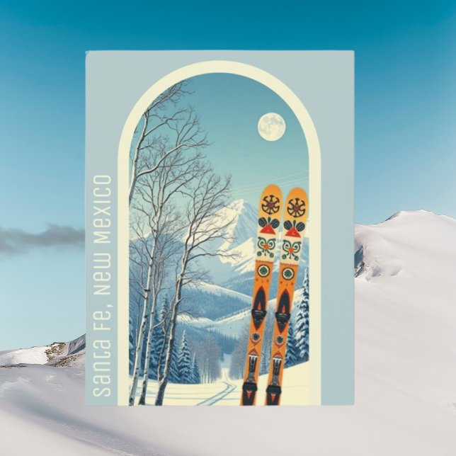 Santa Fe New Mexico ski holiday Postcard (Creator Uploaded)