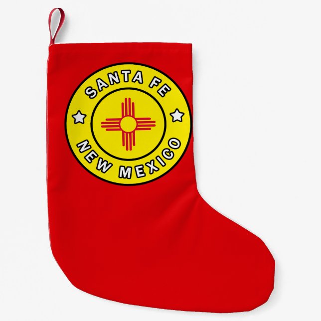 Santa Fe New Mexico Small Christmas Stocking (Front)
