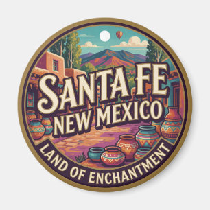 Santa Fe New Mexico Southwestern Travel Memory Magnet