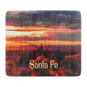 Santa Fe New Mexico Sun Set Cutting Board