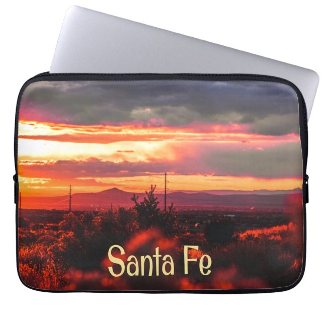 Santa Fe New Mexico Sun Set Laptop Sleeve (Front)