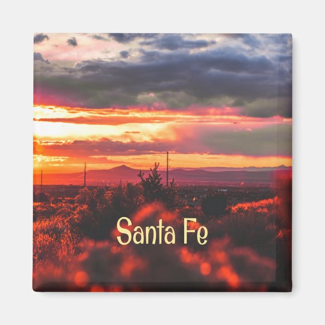 Santa Fe New Mexico Sun Set Magnet (Front)