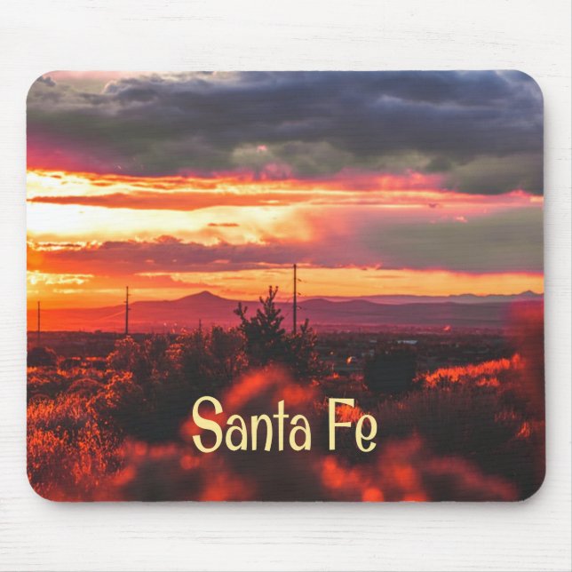 Santa Fe New Mexico Sun Set Mouse Pad (Front)