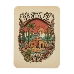 Santa Fe New Mexico Travel Magnet