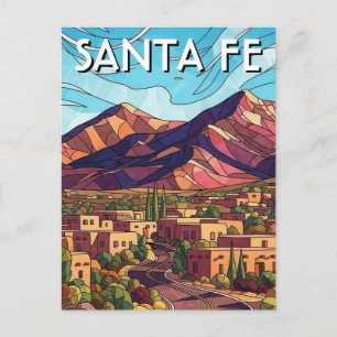 Santa Fe New Mexico Travel Postcard
