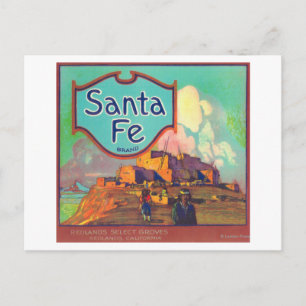 Santa Fe Orange LabelRedlands, CA Postcard