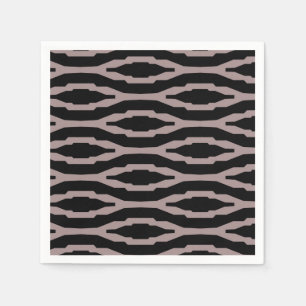 Santa Fe Pink & Black Geometric Modern Pattern Napkin
