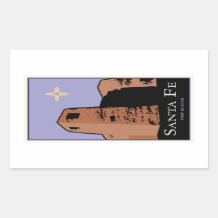 Santa Fe Rectangular Sticker