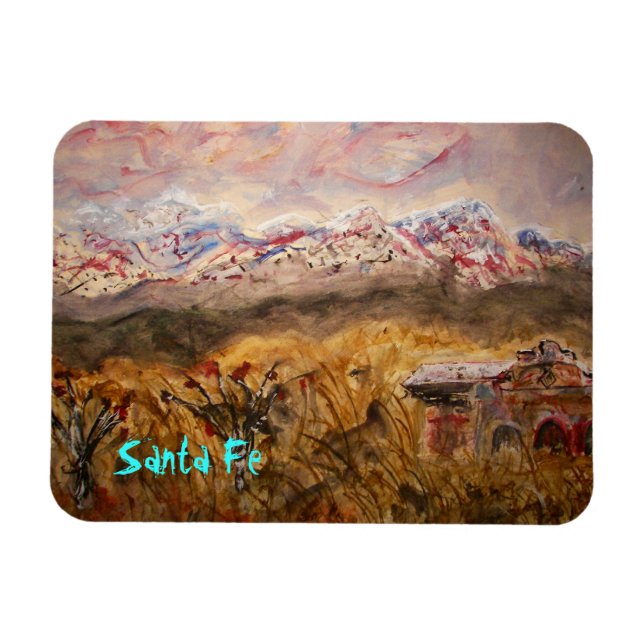 santa fe snow magnet (Horizontal)