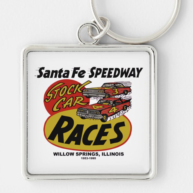 Santa Fe Speedway, Willow Springs, IL 1953-1995 Key Ring (Front)