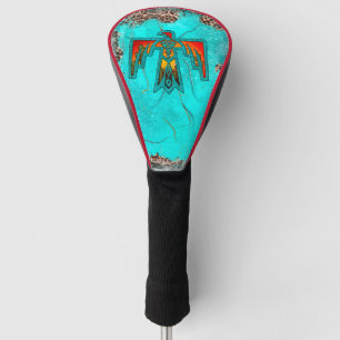 Santa Fe Thunderbird Turquoise Marble Leopard Golf Head Cover