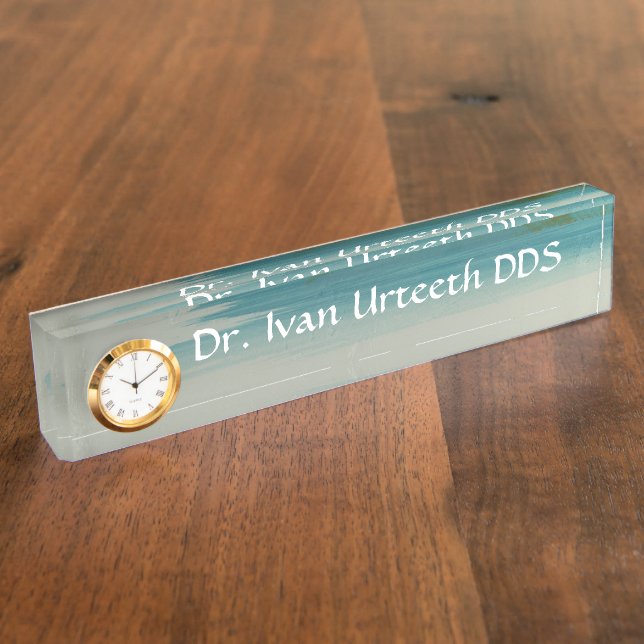 Santa Fe Turquoise Dental Office Nameplate (Side)