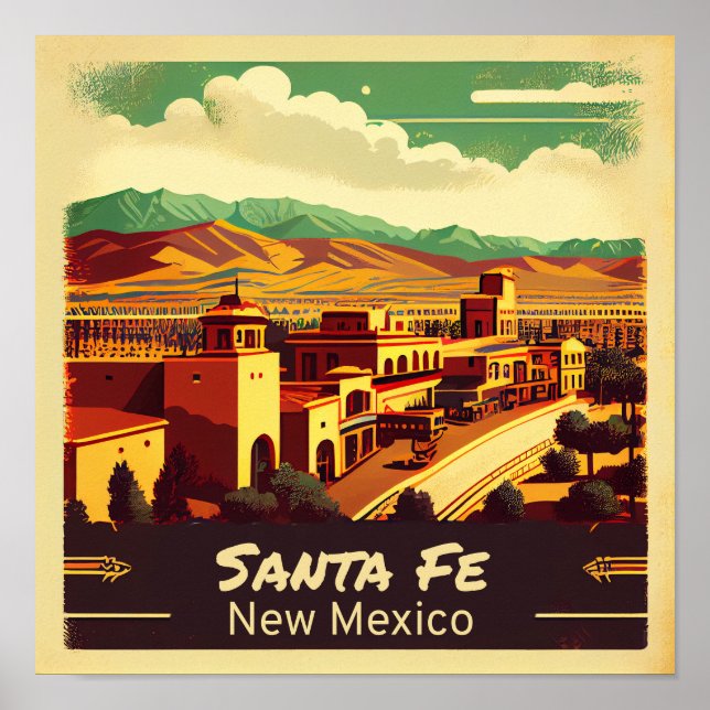 Santa Fe Vintage Poster (Front)