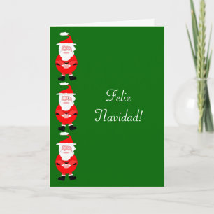 Santa Feliz Navidad Spanish Christmas Card