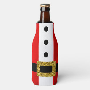 Santa Festive Christmas Holidays Personalised Name Bottle Cooler