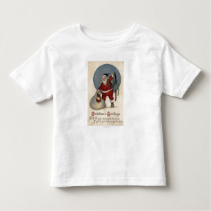 Santa Filling Stocking to the Brim Toddler T-Shirt