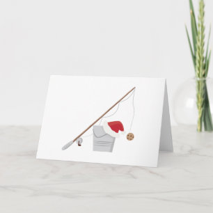 Santa Fishing Holiday Card