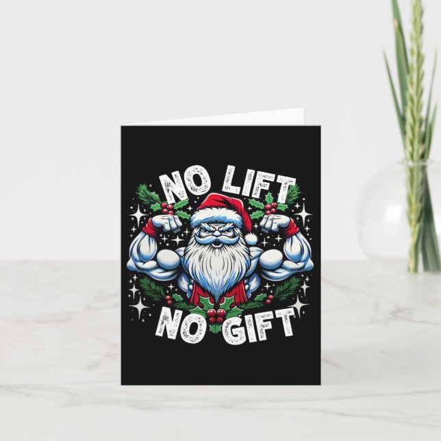 Santa Fitness Bodybuilding Christmas no Lift No Gi Card (Front)