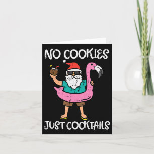 Santa Flamingo No Cookies Just Tails Christmas In Card