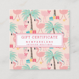 Santa Flamingo's - Pink Christmas Gift Certificate