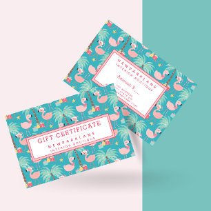 Santa Flamingo's - Teal Christmas Gift Certificate