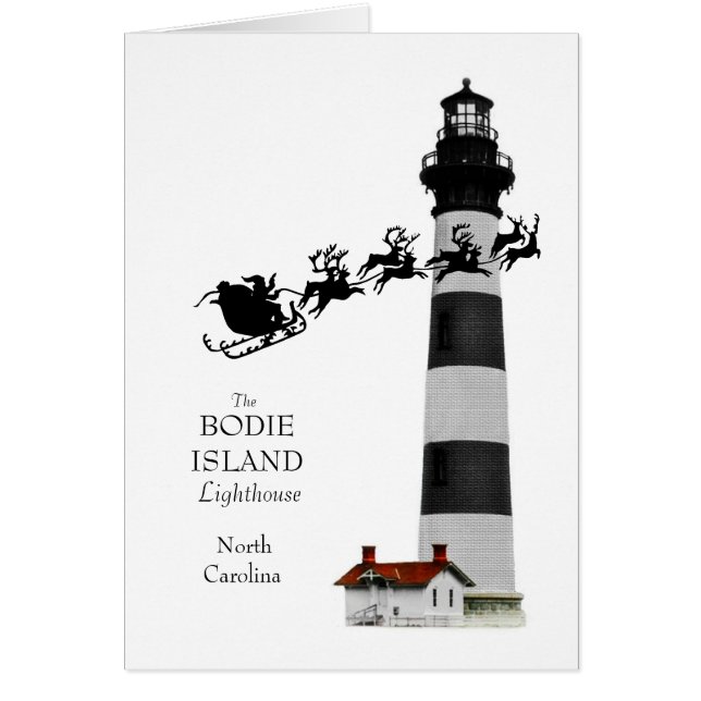 Santa Flies By The Bodie Lighthouse (Front)