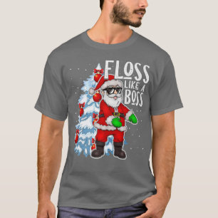 Santa Floss Like A Boss Funny Flossing Christmas T-Shirt