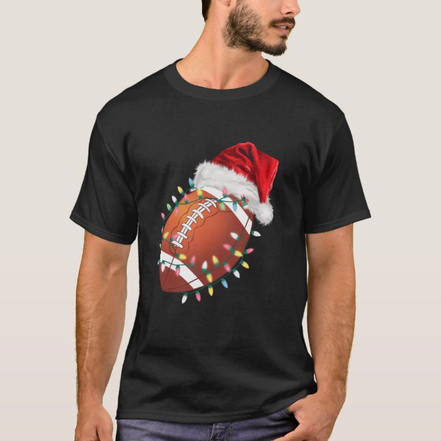 Santa Football for Christmas Football Christmas Bo T-Shirt (Front)