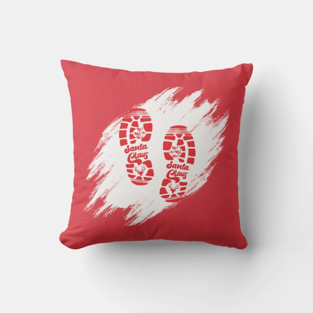 Santa Footprint Cushion (Front)