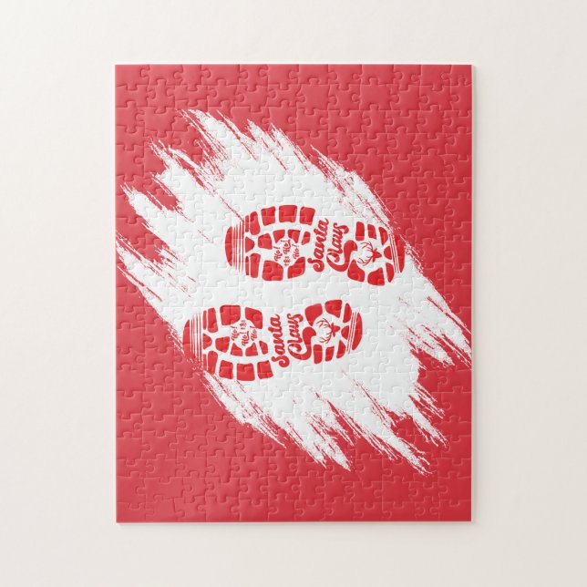 Santa Footprint Jigsaw Puzzle (Vertical)