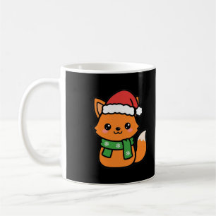 Santa Fox With Scarf Coffee Mug