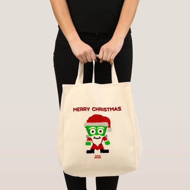Santa FrankenCheese Grocery Tote Bag (Front (Product))