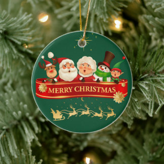 Santa & Friends Classic Christmas Ornament