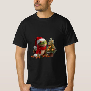Santa Frog Christmas Design T-Shirt